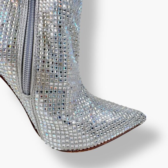 Steve Madden | 7.5 | Vibrant Rhinestone Knee-High Boots | Holiday | Party | Rare - Picture 8 of 16